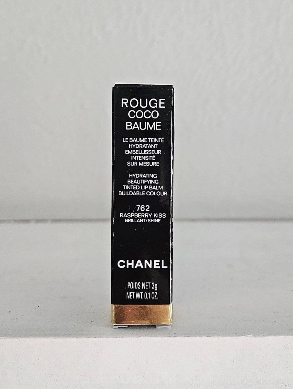 New In Box- Chanel Rouge Coco Baume- Shine 762 Rasberry Kiss